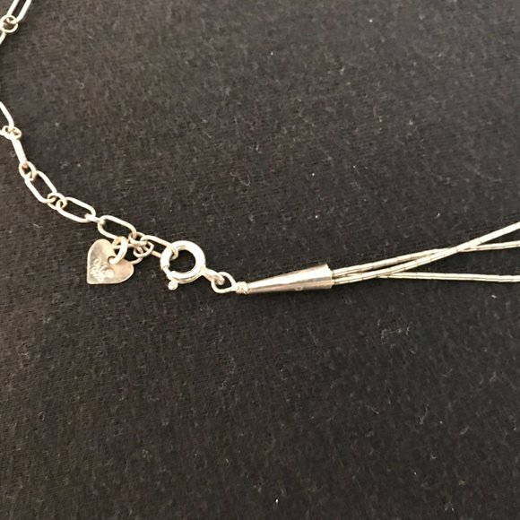 Carolyn Pollack Liquid Sterling Silver 925 Turquoise Feather Pendant Necklace - Picture 5 of 5